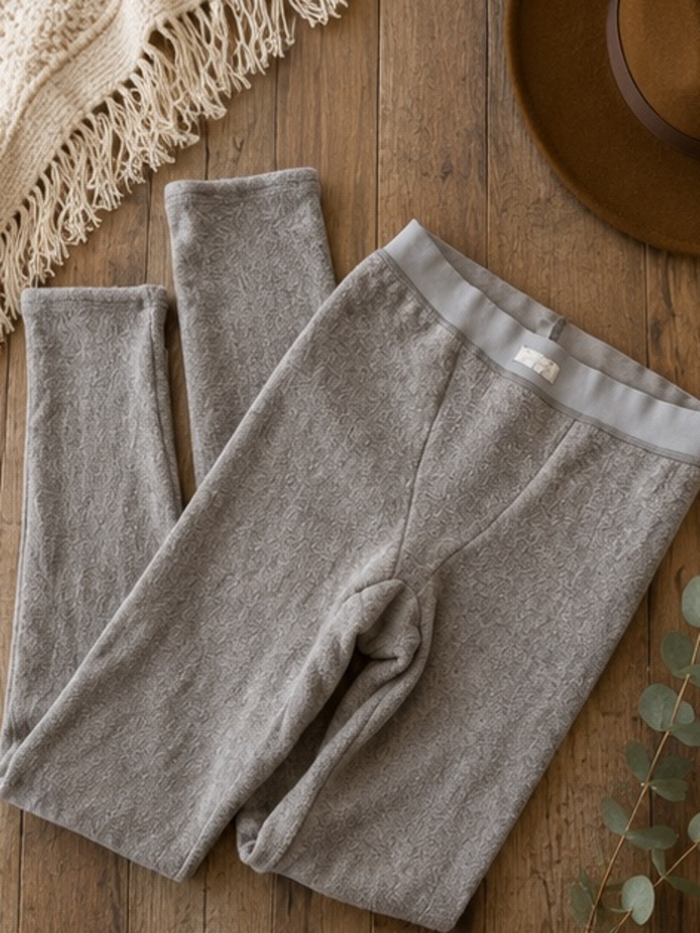 SKIMS Cozy Knit Thermal Leggings  SKIMS Taupe Terry Lounge Leggings